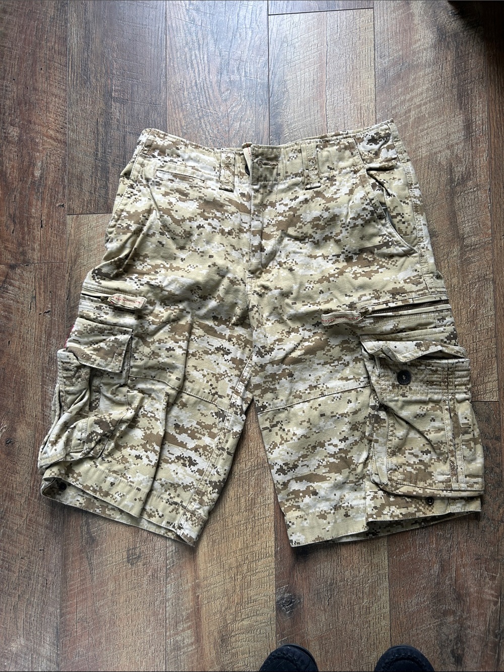 Men's Tan Digital Camo Cargo Shorts